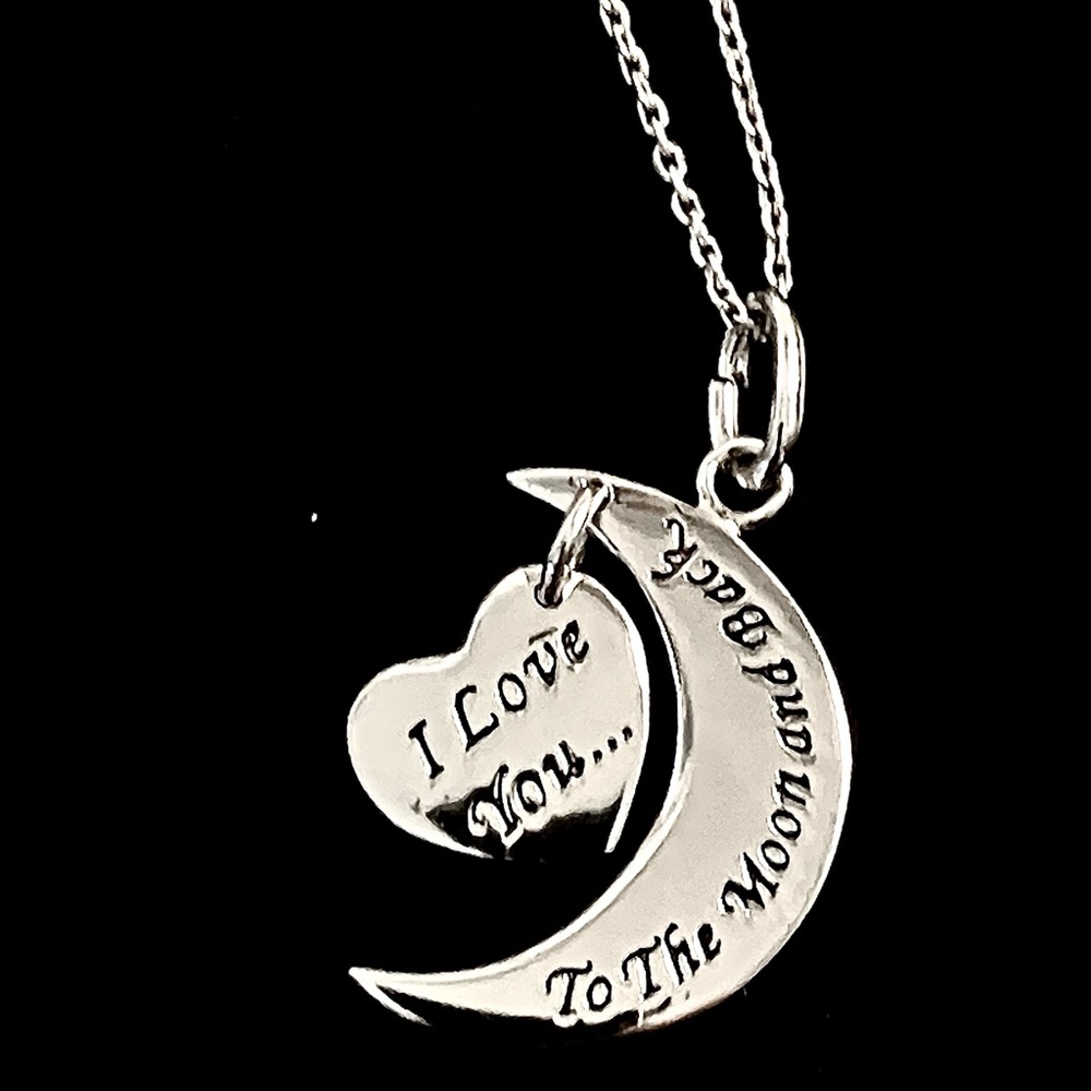 Heart and Moon 925 Necklace